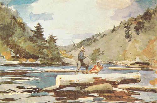 Winslow Homer Hudson River, Logging France oil painting art